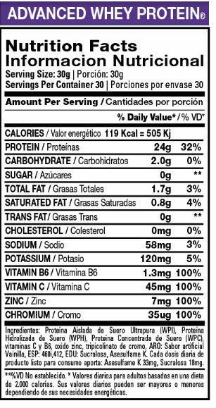 Advanced Whey Xtrenght – 2 lbs (907g) - Imagen 4