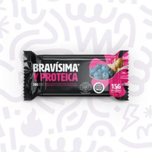 Barrita Proteica Bravísima 58 g – Cacao o Arándanos & Jengibre x 12