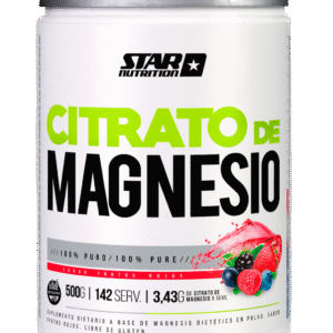 Citrato de Magnesio Sabor Frutos Rojos - Polvo 500 Gr