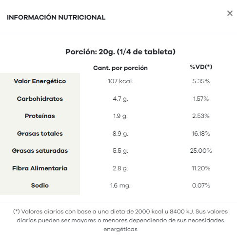 Chocolate 80% Cacao (50 g) - Imagen 3