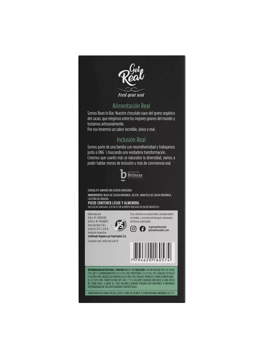 Chocolate Amargo 80% Cacao sin azúcar (70 g) - Imagen 2