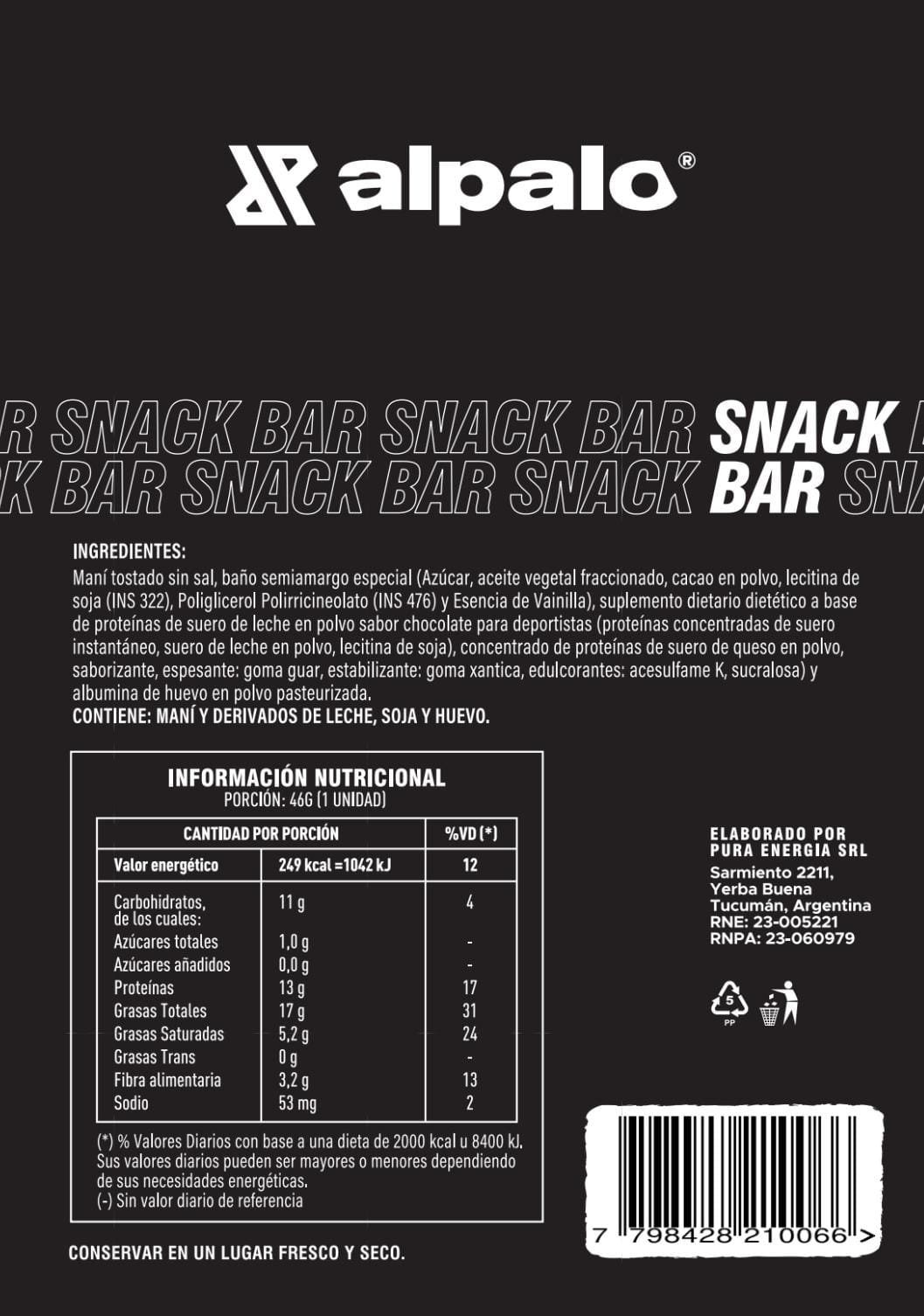Barrita Proteica Alpalo SnackBar - Imagen 3