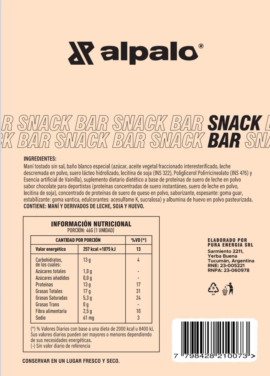 Barrita Proteica Alpalo SnackBar - Imagen 4