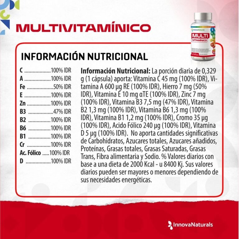 Multivitamínico x 30 Cápsulas – Innovanaturals - Imagen 4