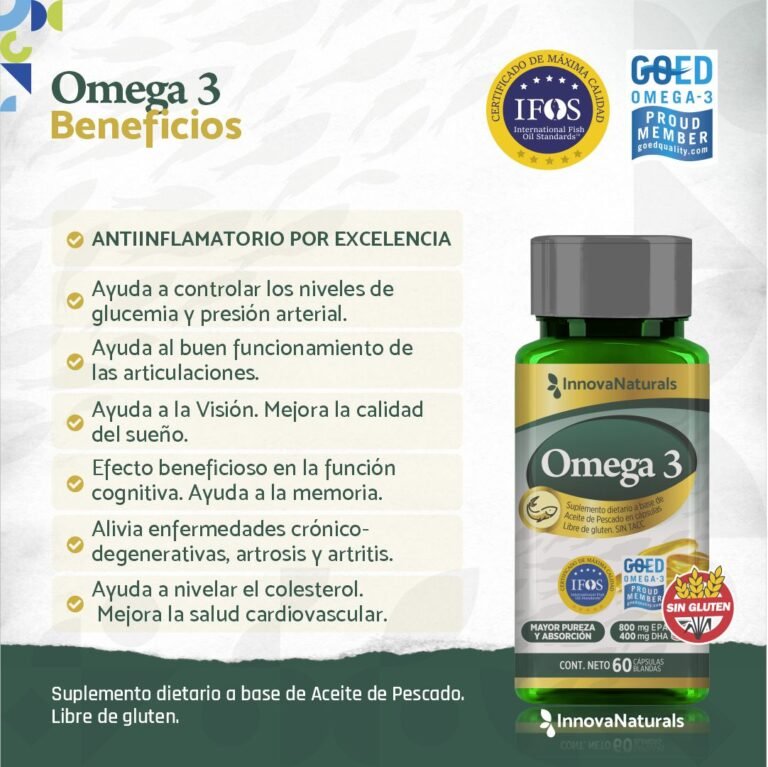 Omega 3 IFOS 60 Caps - INNOVANATURALS - Imagen 4