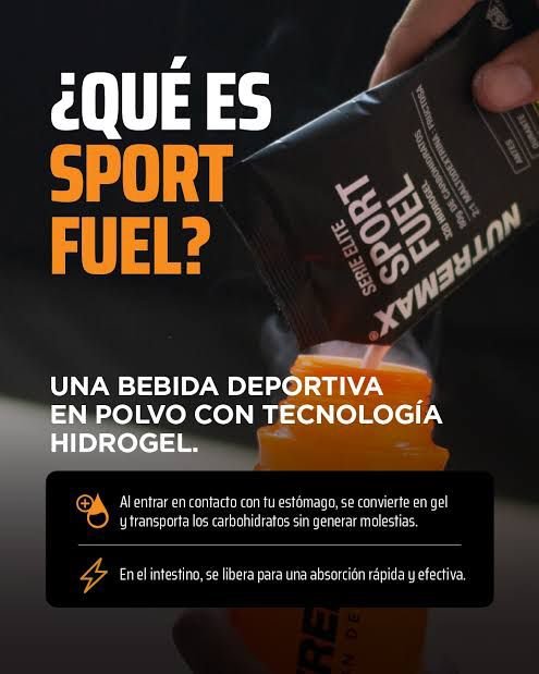 Sport Fuel Nutremax Hidrogel Bebida Energética – Caja 10 Sobres x 84 g - Imagen 4